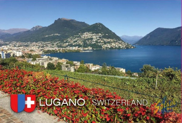 Lugano view picture magnet