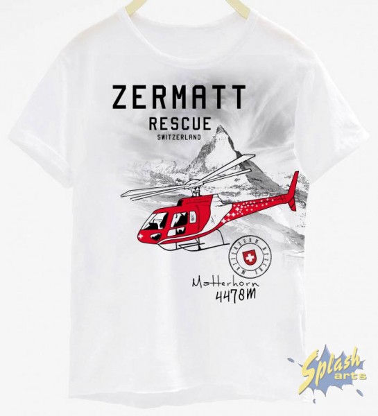 Zermatt/Helikopter Kinder blanc 2