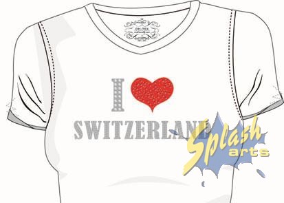 I love Switzerland Damen weiss L