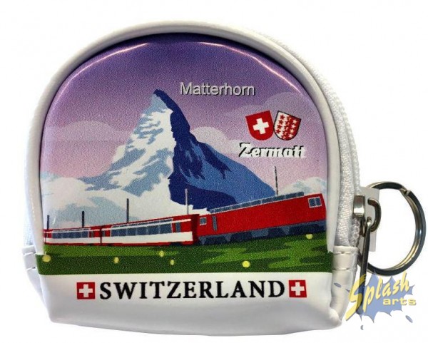 Etui Switzerland rund weiss Zermatt