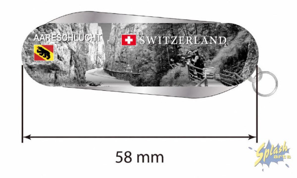 Couteau de poche - porte-clés Aareschlucht argent petit