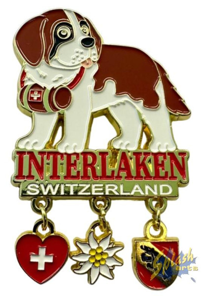 Metallmagnet - Swiss Bernhardiner Interlaken