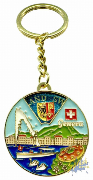 Schlüsselanhänger - drehbar Genf Motive