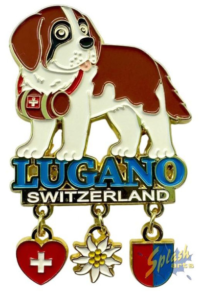 Metallmagnet - Swiss Bernhardiner Lugano