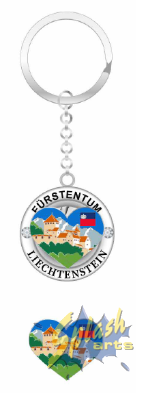 Keychain - Liechtenstein rotating