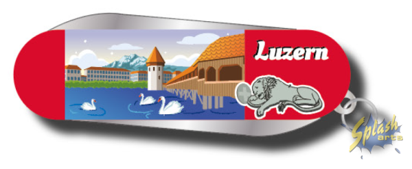 Pocket knife - key ring Lucerne red
