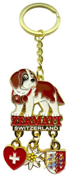 Keychain - dog with hanger Zermatt (10cm)