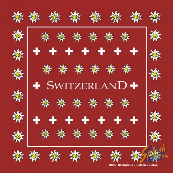 Bandana flower red 50cm x 50cm