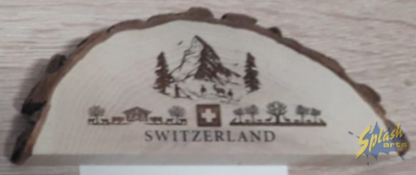 Souvenir en bois - Tronc d'arbre suisse (M)