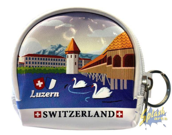 Etui Switzerland rund weiss Luzern