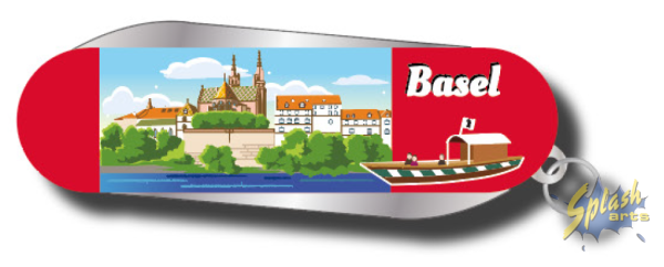 Pocket knife - key ring Basel red
