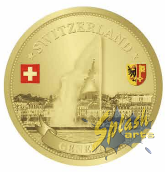 Pièce magnétique en or, Genève