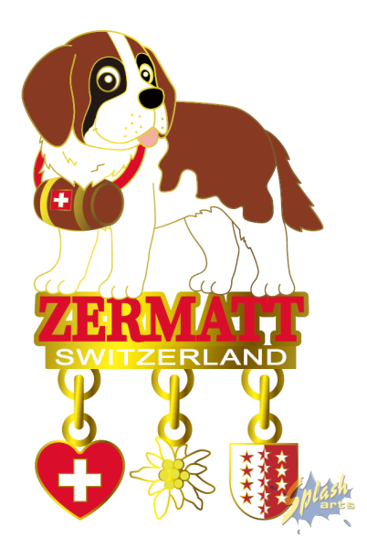Metallmagnet - Swiss Bernhardiner Zermatt