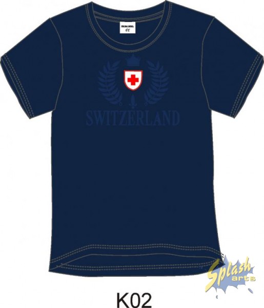 T-Shirt Boy T/T Switzerland Embroidery dunkelblau-4Y