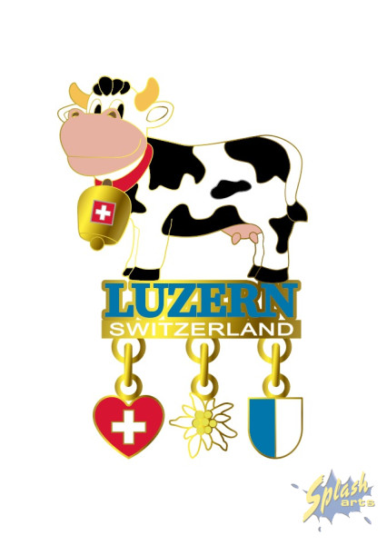 Funny cow mit Hanger Magnet Luzern