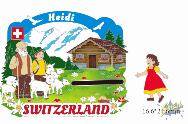 Magnet - Switzerland, Heidi beweglich