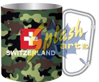 Switzerland carabiner camouflage mug