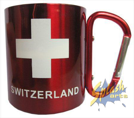 Switzerland carabiner metal mug