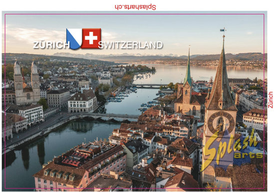 Image magnet - Zurich: Limmat, Lake Zurich and mountains