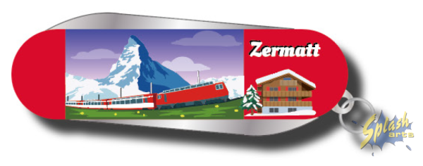 Pocket knife - key ring Zermatt red