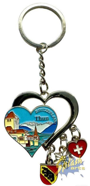 Keychain - Thun Double Heart