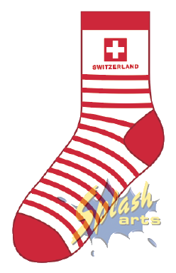 Socken – Schweiz, rot/weiss (41–46)