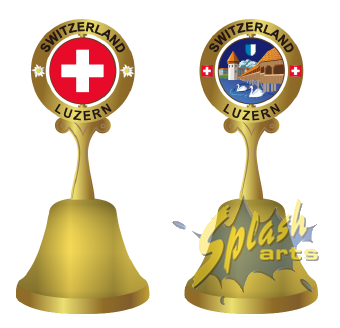 Tischglocke klein Luzern, gold