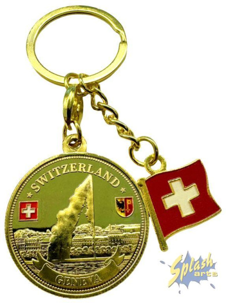 Keychain - Coin, Gold, Geneva