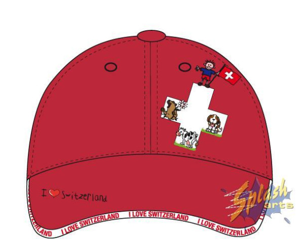 Swiss flag rot Cap