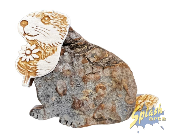 Souvenir en bois - Figurine en bois de marmotte