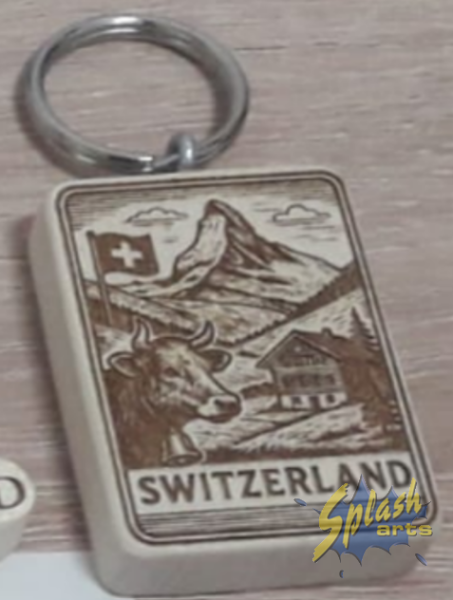 Porte-clés en bois - Suisse