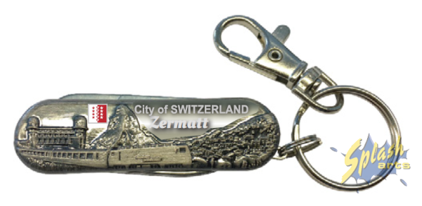 Pocket knife - key ring Zermatt silver small