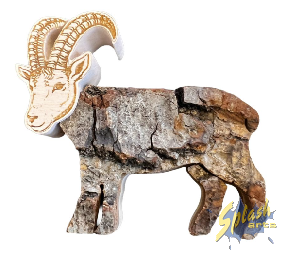 Souvenir en bois - Figurine en bois du Capricorne