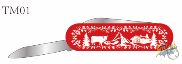 Pocket knife - key ring Switzerland red