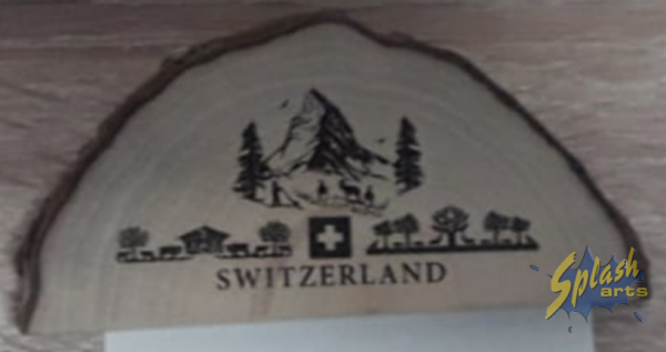 Souvenir en bois - Tronc d'arbre suisse (S)