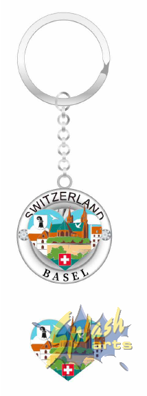 Keychain - Basel rotating