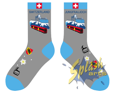 Chaussettes – Jungfraujoch Gris/Bleu (36–41)