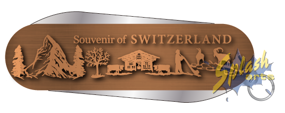 Couteau de poche - porte-clés papier découpé bronze petit