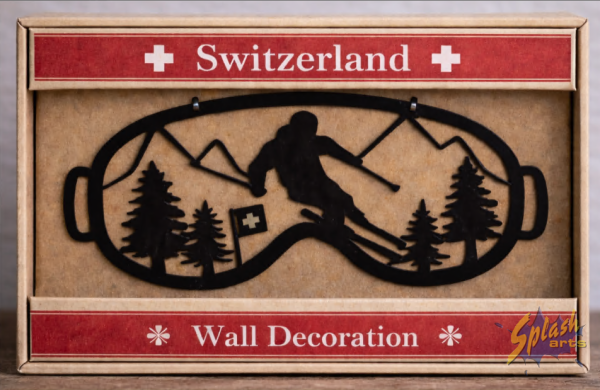 Wanddekoration - Skibrille Switzerland