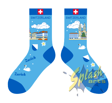 Chaussettes – Bleu Zurich (36–41)