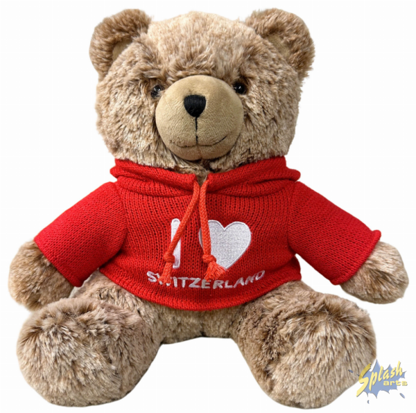 Plüschtier - Bär, 23cm, I Love Switzerland