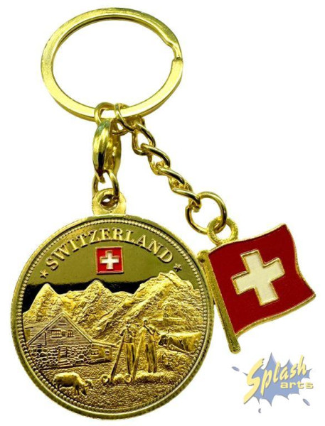 Keychain - Coin, Gold, Switzerland