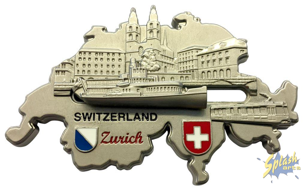 Zürich mit Schiff Metall Metall Schweizer