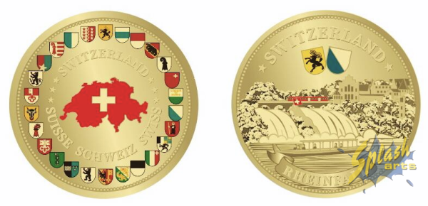 Pièce d'or, chutes du Rhin