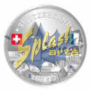 Porte-clés - Pièce de monnaie, argent, Lucerne