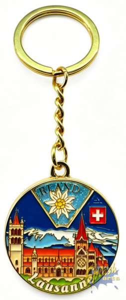 Porte-clés - motifs de Lausanne rotatifs