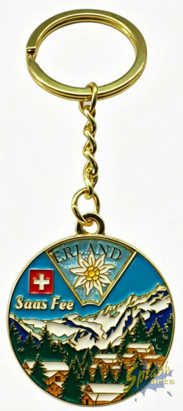 Porte-clés rotatif, motifs Saas-Fee