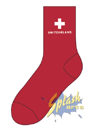 Socken – Schweiz, rot (41–46)