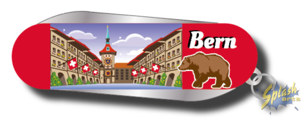 Pocket knife - key ring Bern red