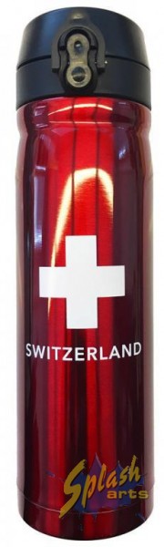 bouteille thermos switzerland rouge